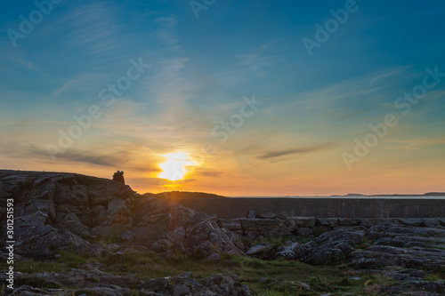 Sonnenuntergang am Oelbergstrand