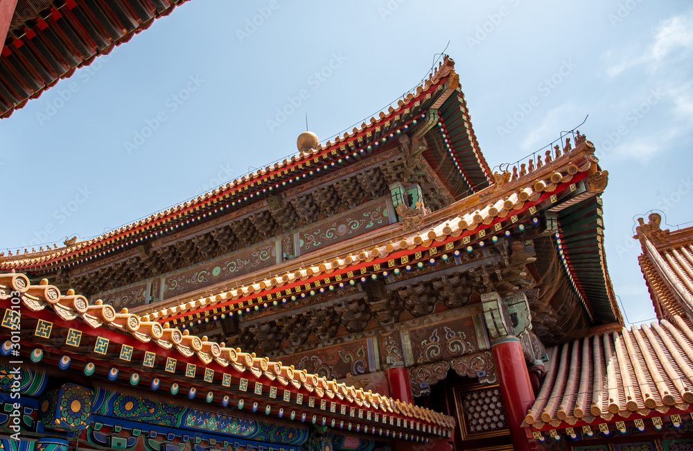 Pagodas inside the territory of the Forbidden City Museum in Beijing city,China. Pagodas inside the territory of the Forbidden City Museum in Beijing city,China.