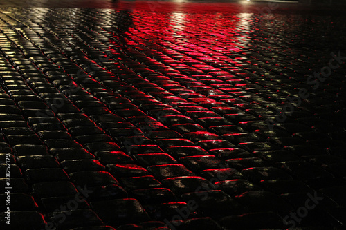 Pflastersteine beu Rotlicht