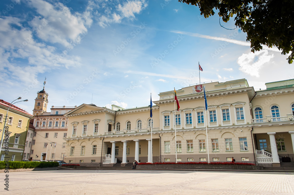 Vilnius, Lithuania - September 9, 2014: Presidential Palace