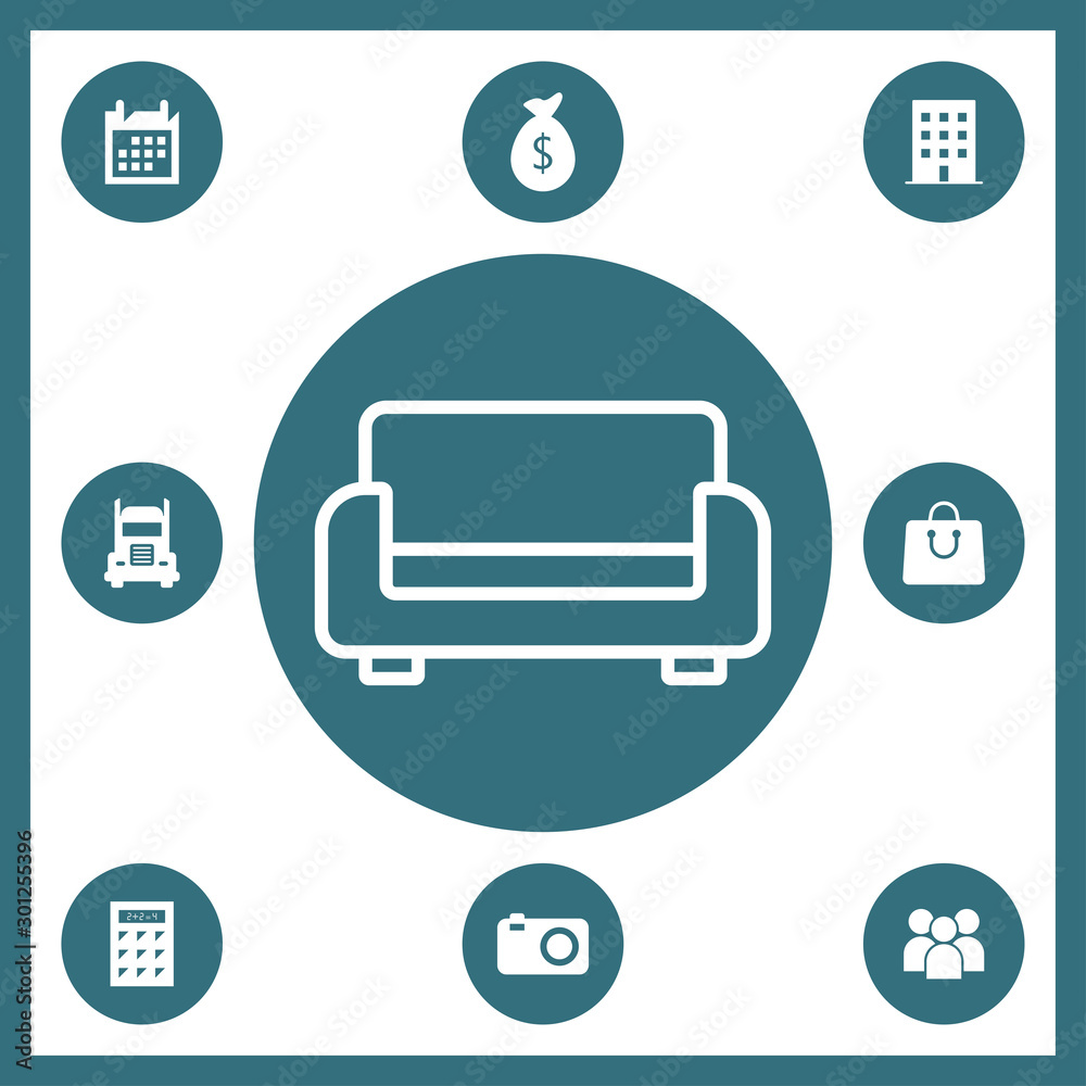 Sofa outline icon for web and mobile Sofa outline icon for web and mobile
