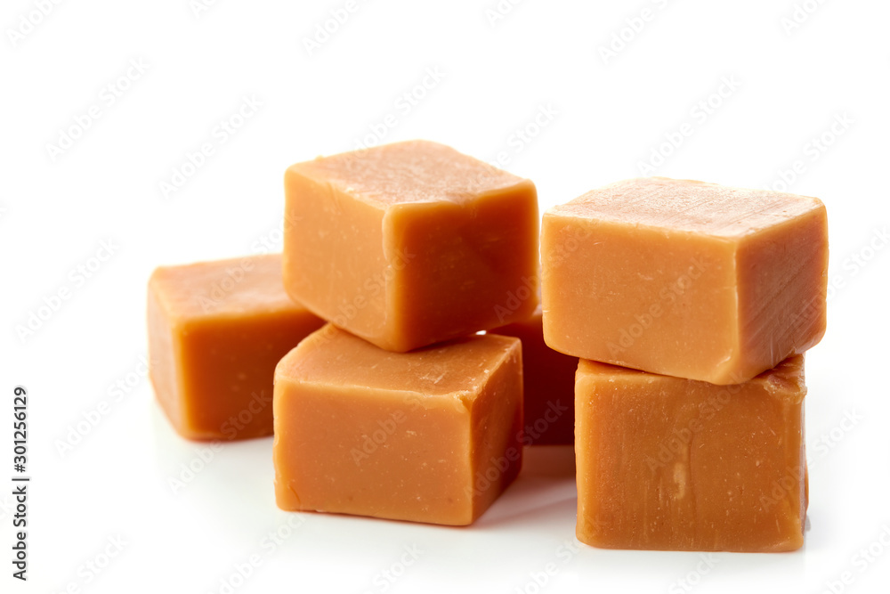 stack of caramel candies stack of caramel candies