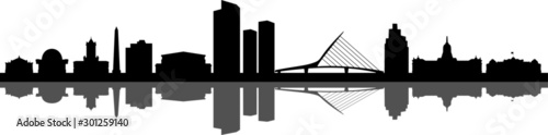 Buenoes Aires City Vector Skyline Panorama