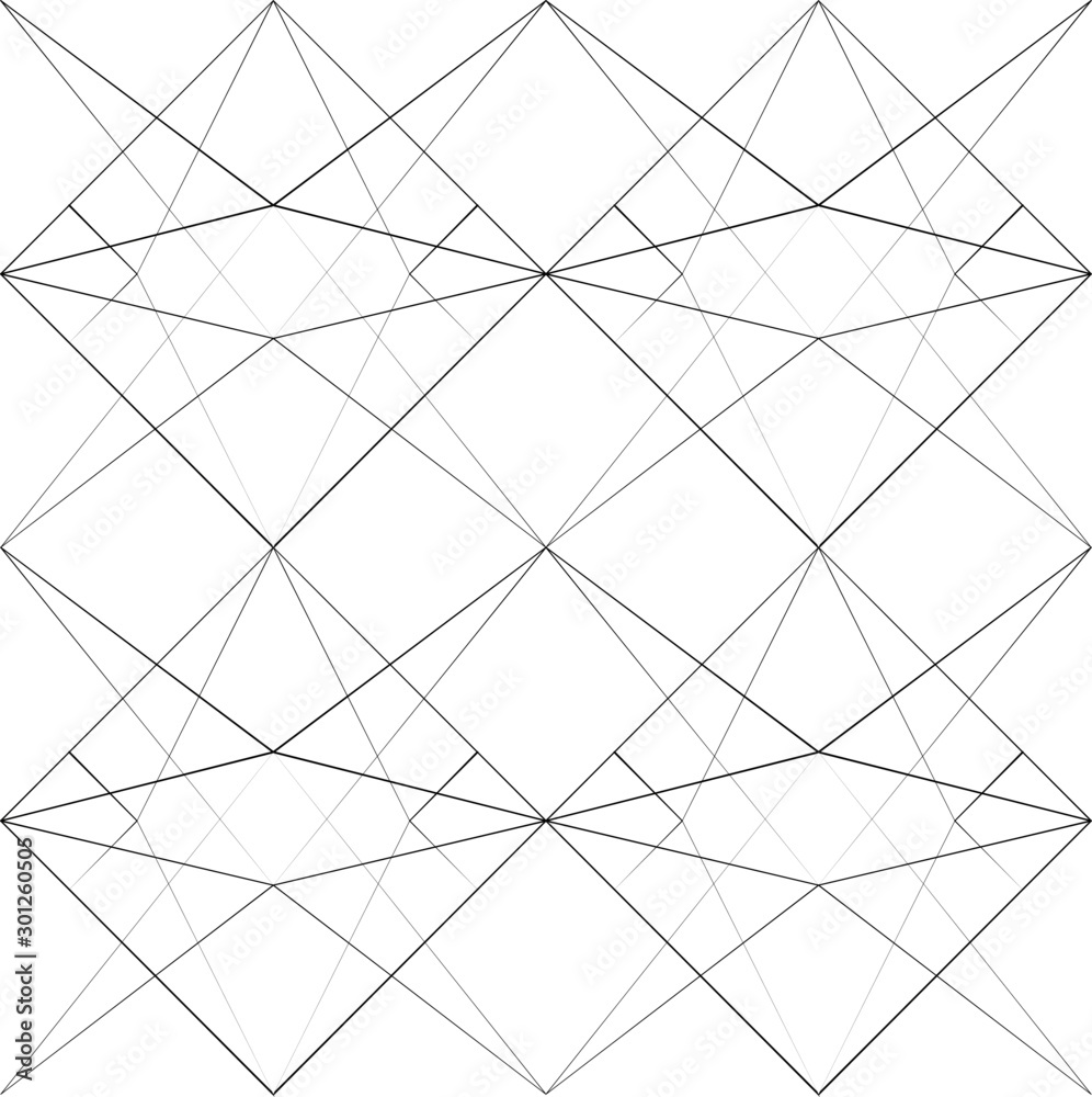Geometric black lines ornament pattern vector Geometric black lines ornament pattern vector