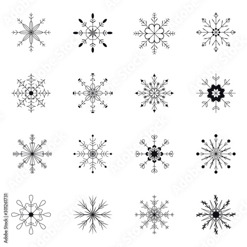 Simple Snowflakes Set