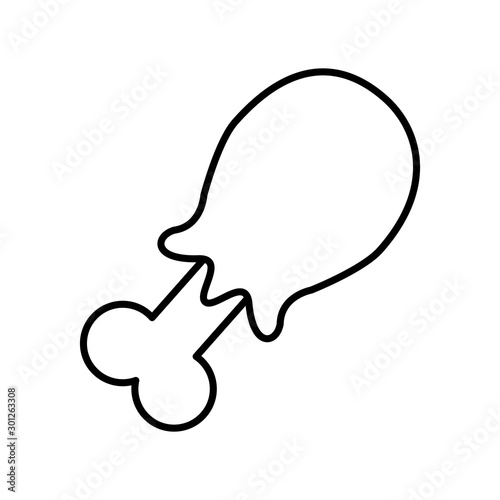 delicious turkey thigh food icon