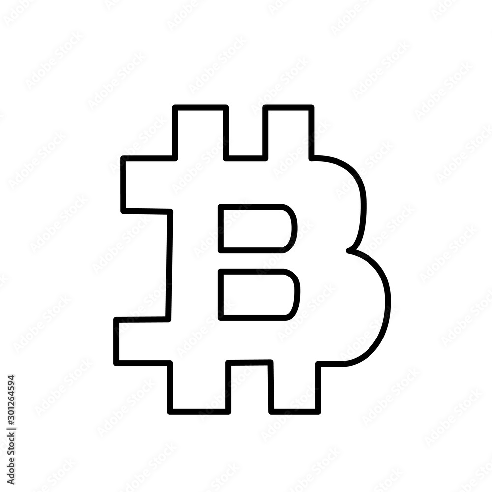 Bitcoin sign icon vector illustration isolated Bitcoin sign icon vector illustration isolated