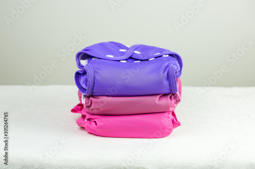 Eco friendly washable textile diapers.