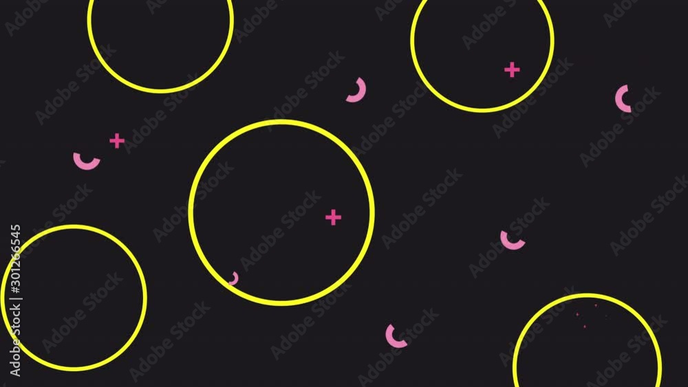colors lines and geometric figures animation