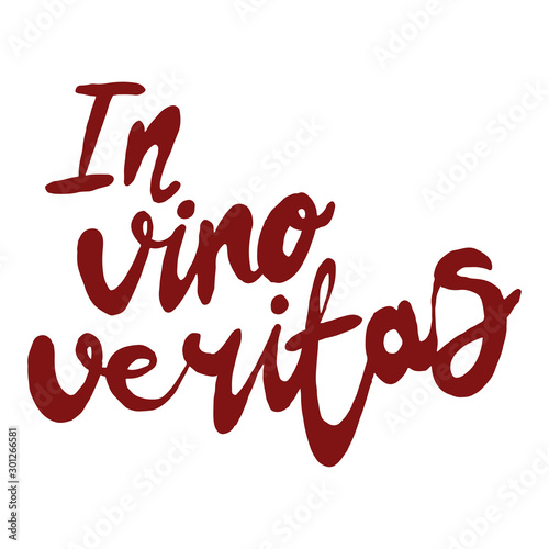 Bright hand drawn watercolor wine design elements (in vino veritas - verity in wine). Cheese, olives, glass, lettering