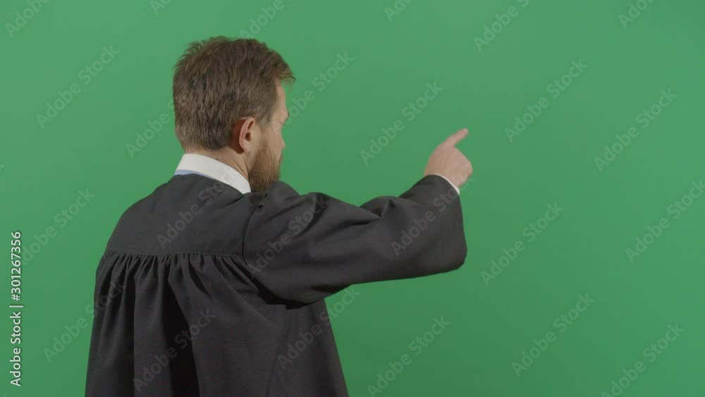 Adult Man Judge Interacting With The Public Adult Man Judge Interacting With The Public