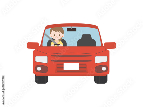 車を運転する女性1