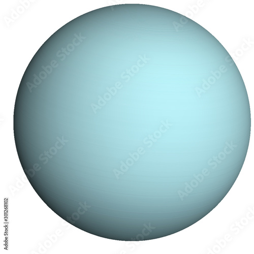 Canvas Print High detailed Uranus Planet of solar system isolated