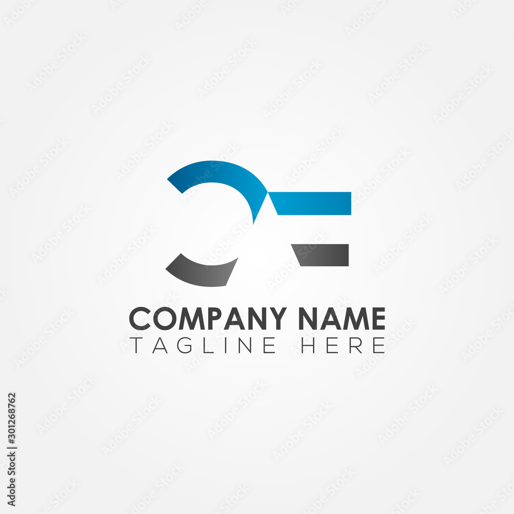 Initial CF Letter logo vector template design. Linked Letter CF Logo design. Initial CF Letter logo vector template design. Linked Letter CF Logo design.