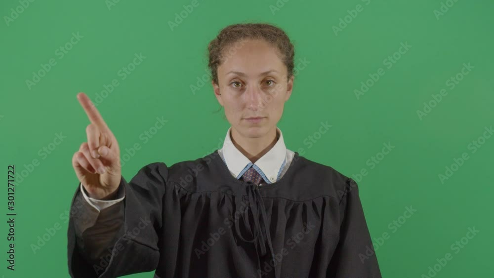 Woman Judge No With Finger Woman Judge No With Finger