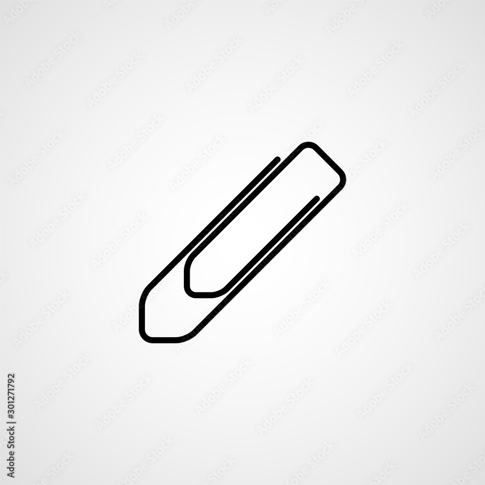 Paper clip icon. Vector illustration Paper clip icon. Vector illustration