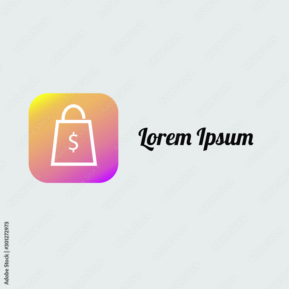Online shops logo. handbag. Fashion city, shopping bag Online shops logo. handbag. Fashion city, shopping bag