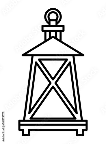 kerosene lantern antique isolated icon