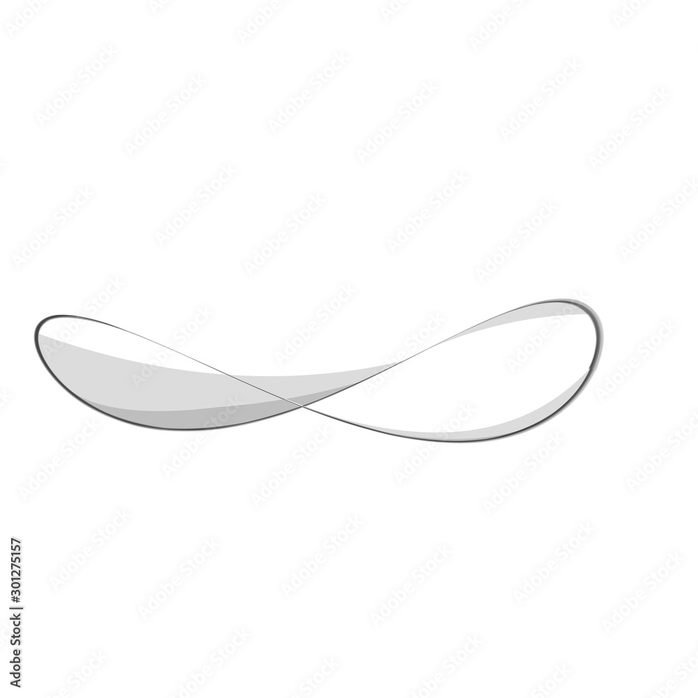 Infinity symbol of multiple thin black lines. Concept of infinite, limitless and endless. Simple flat vector design element