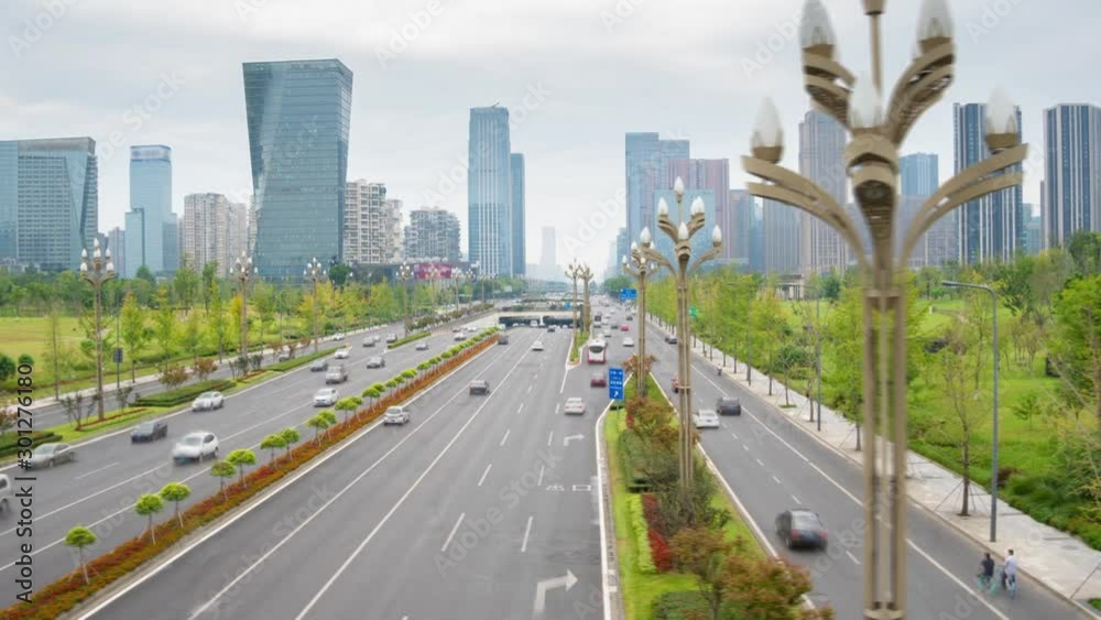 Hyperlapse video of highway traffic in Chengdu, China Hyperlapse video of highway traffic in Chengdu, China