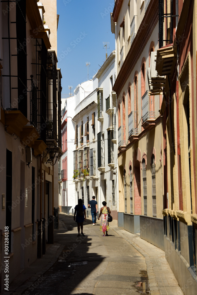 Streets of the historic center of seville