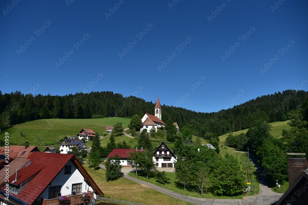 Schwarzwald Luftkurort und Bergdorf St. Roman bei Wolfach