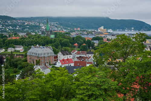 View on Trondheim from Kristiansten Fortress. July 2019