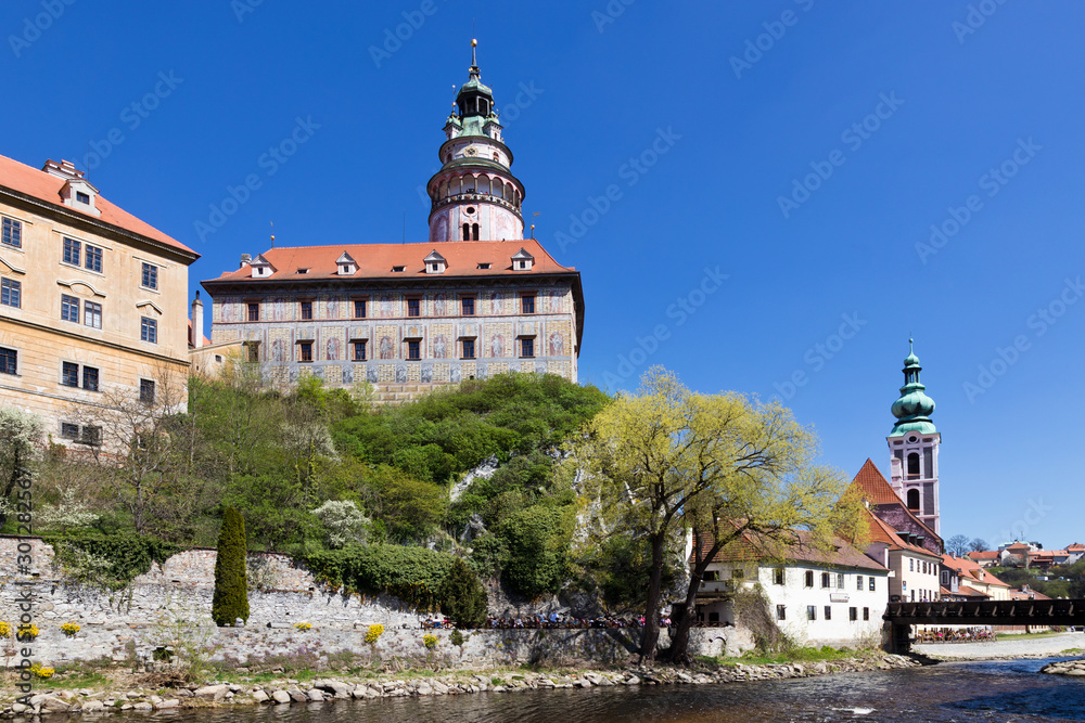 castle, Cesky Krumlov town (UNESCO), South Bohemia, Czech republic, Europe