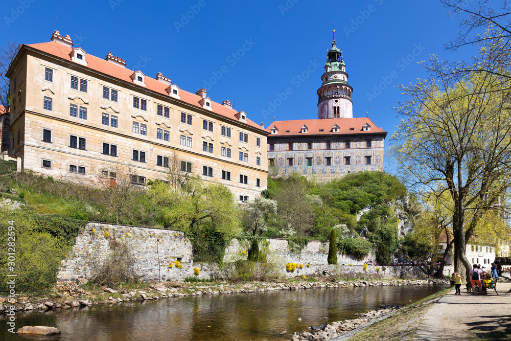 Fototapeta premium castle, Cesky Krumlov town (UNESCO), South Bohemia, Czech republic, Europe