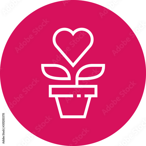 Cultivate Affection Growth Outline Icon