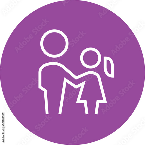 Father And Daughter Outline Icon