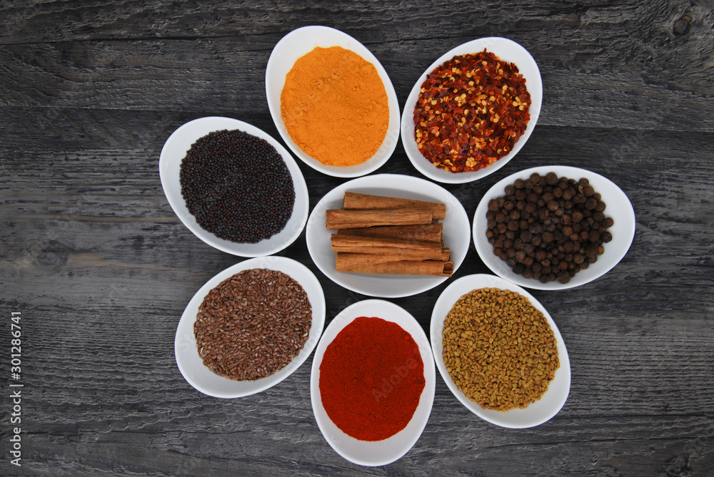 Overhead View of Healthy Spices
