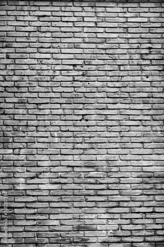 parede de tijolo em preto e branco