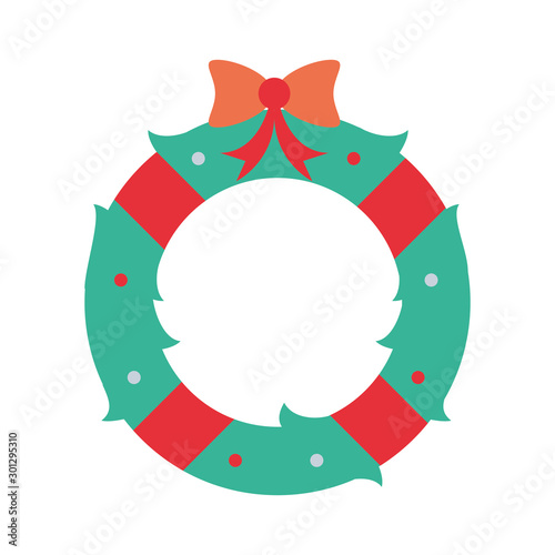 merry christmas wreath crown icon