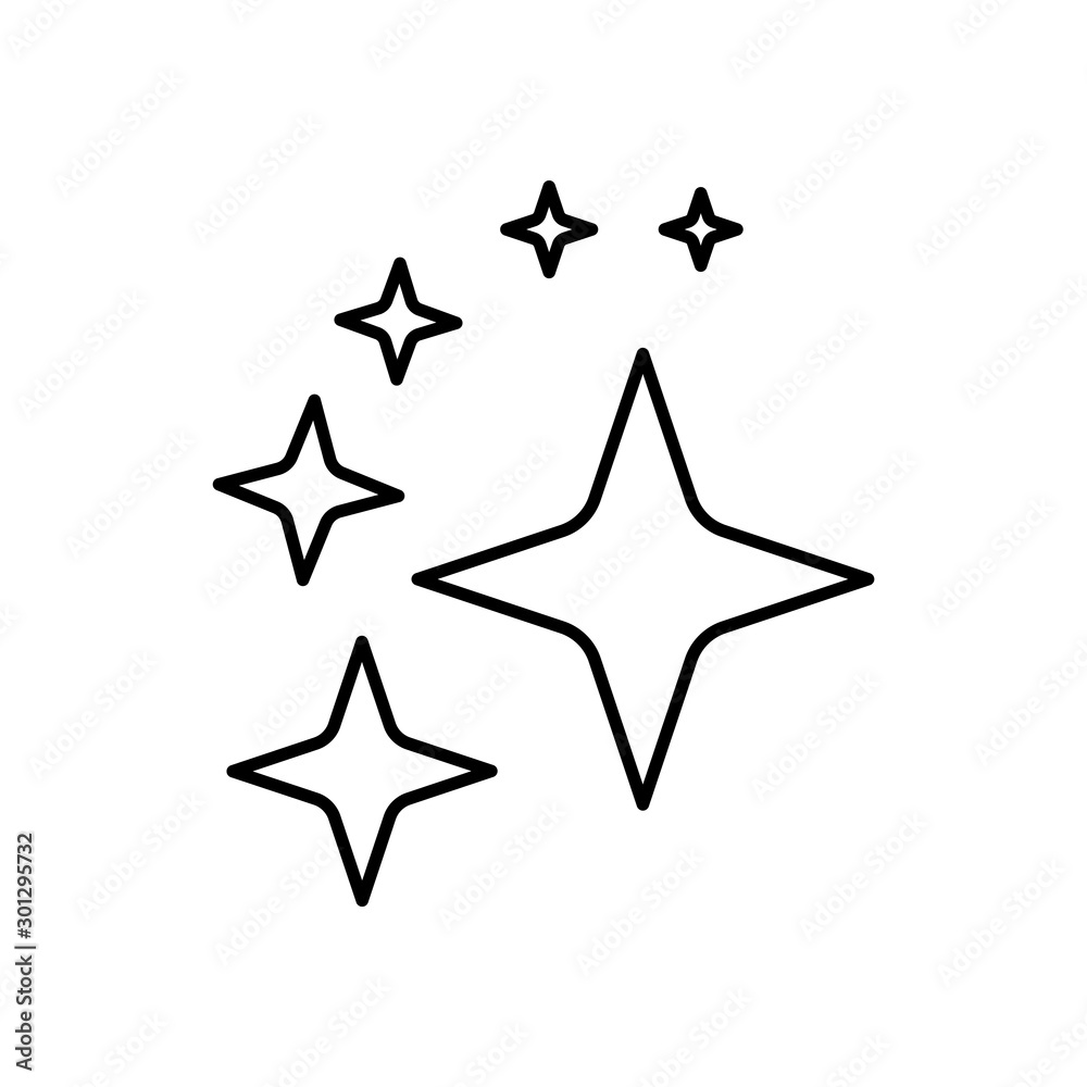sparkle icon in trendy flat design sparkle icon in trendy flat design