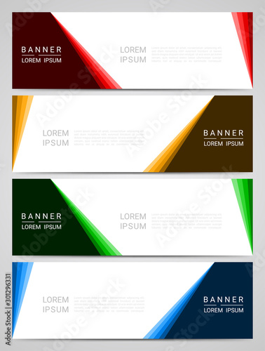 Abstract corporate business banner web template, vector illustration © Pure Imagination