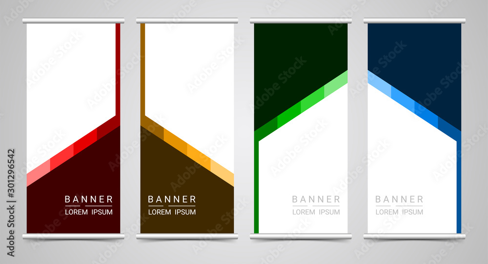 Abstract corporate business roll up template, vector illustration