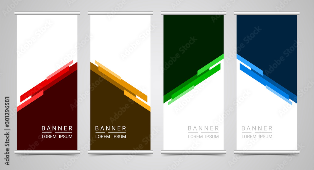 Abstract corporate business roll up template, vector illustration