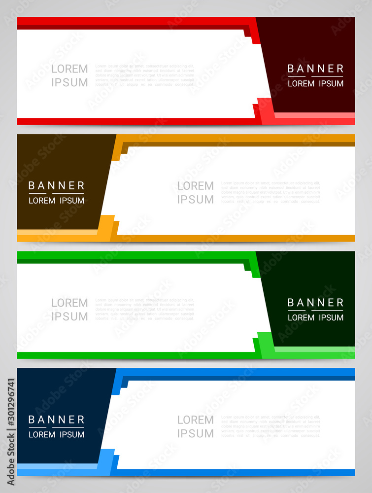 Abstract corporate business banner web template, vector illustration
