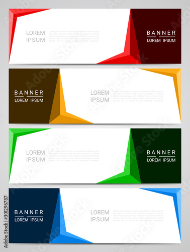 Abstract corporate business banner web template, vector illustration