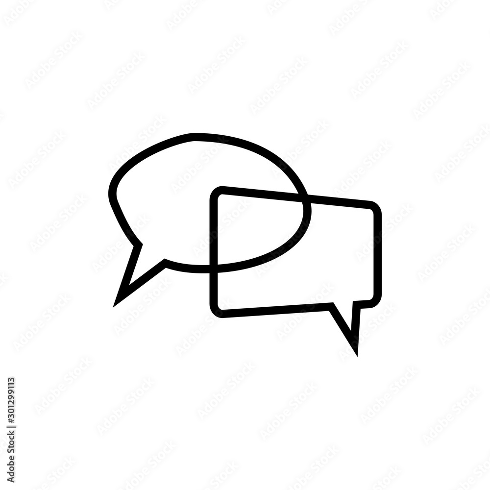 Naklejka premium bubble speak icon trendy flat design