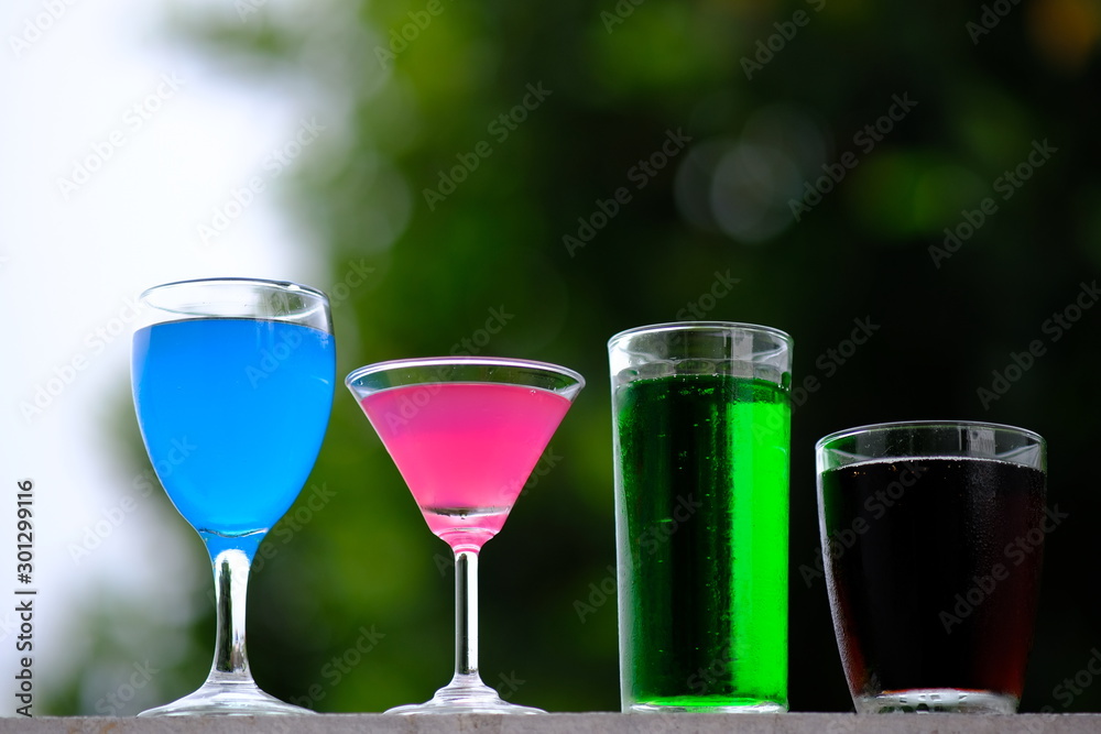 glasses of cocktails