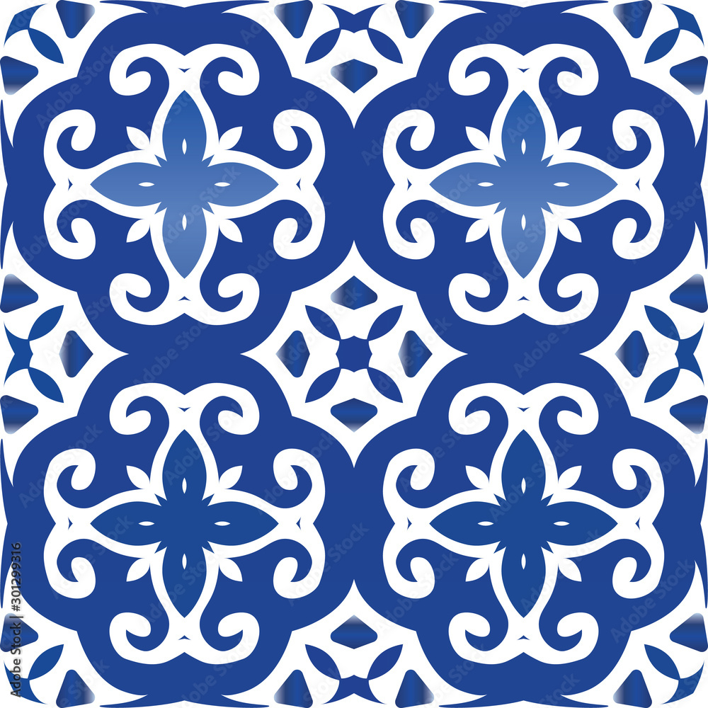 Fototapeta premium Decorative color ceramic azulejo tiles.
