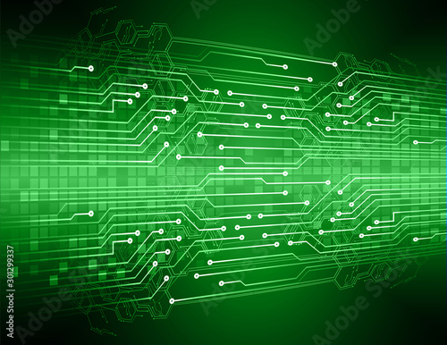 green cyber circuit future technology concept background