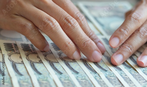 japanese banknotes, Money is essential in forex trading. Concept Travel  saving