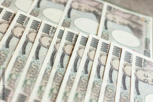 japanese banknotes, Money is essential in forex trading. Concept Travel  saving