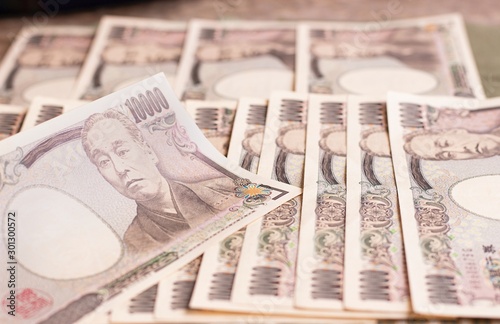 japanese banknotes, Money is essential in forex trading. Concept Travel  saving