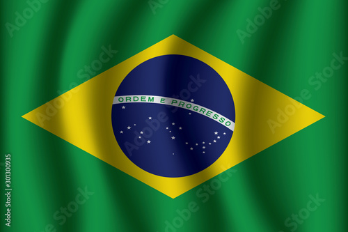 Flag of Brazil. Brazil Icon vector illustration eps10.