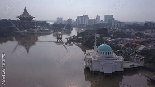 Kuching, Sarawak / Malaysia - November 8 2019: The buildings, landmarks and scenery of Kuching city, capital of Sarawak, Borneo island. Showing the famous landmarks in the Kuching city  photo