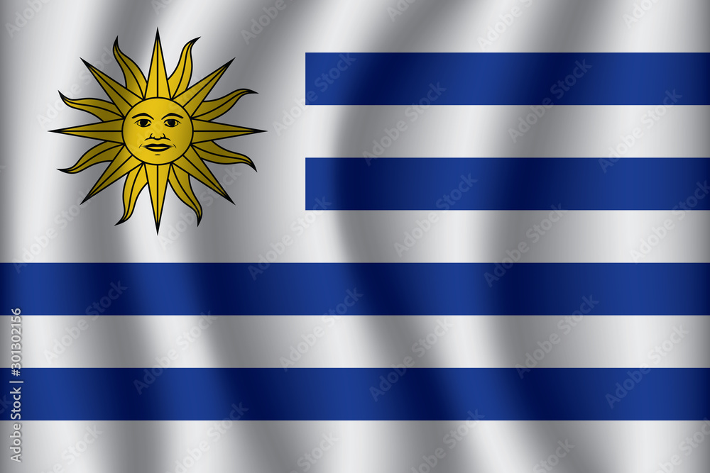 Fototapeta premium Flag of Uruguay. Uruguay Icon vector illustration eps10.